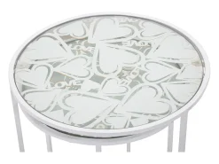 Conjunto de Mesas Auxiliares VKH556, Branco, 43x43x60 cm, Kendra Home