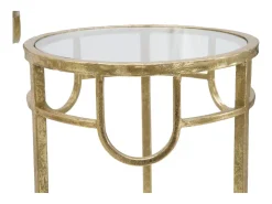 Conjunto de Mesas Auxiliares VKH428, Ouro, 33x33x70 cm, Kendra Home