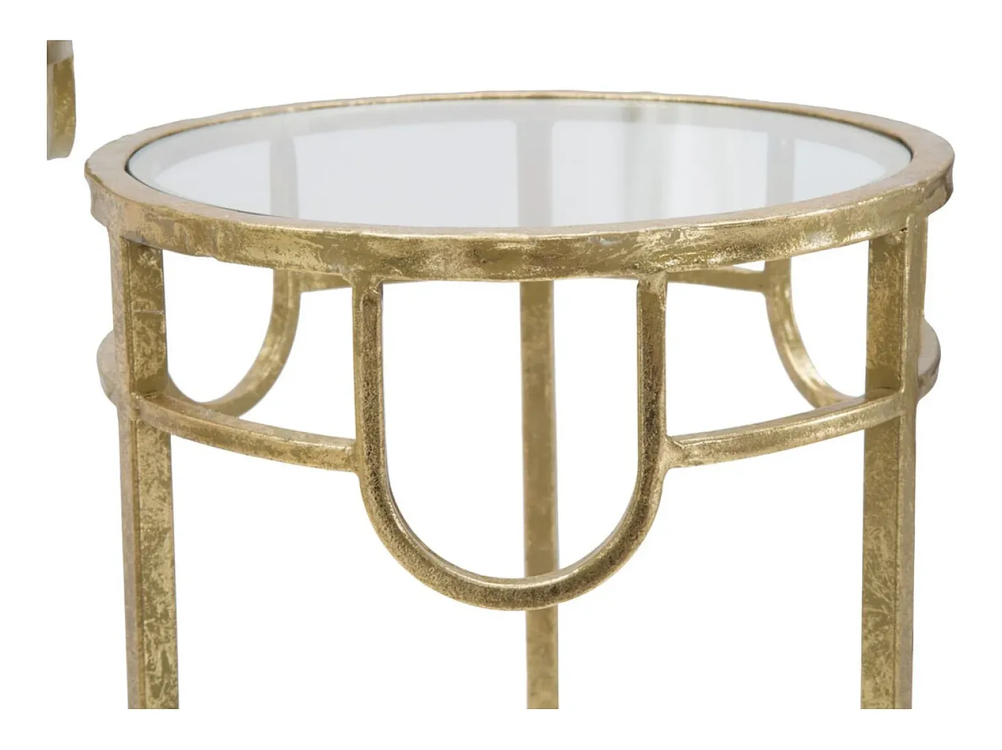 Conjunto de Mesas Auxiliares VKH428, Ouro, 33x33x70 cm, Kendra Home