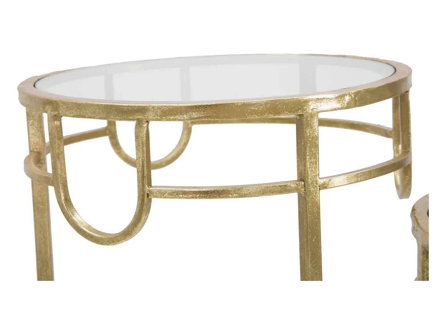 Conjunto de Mesas Auxiliares VKH428, Ouro, 33x33x70 cm, Kendra Home