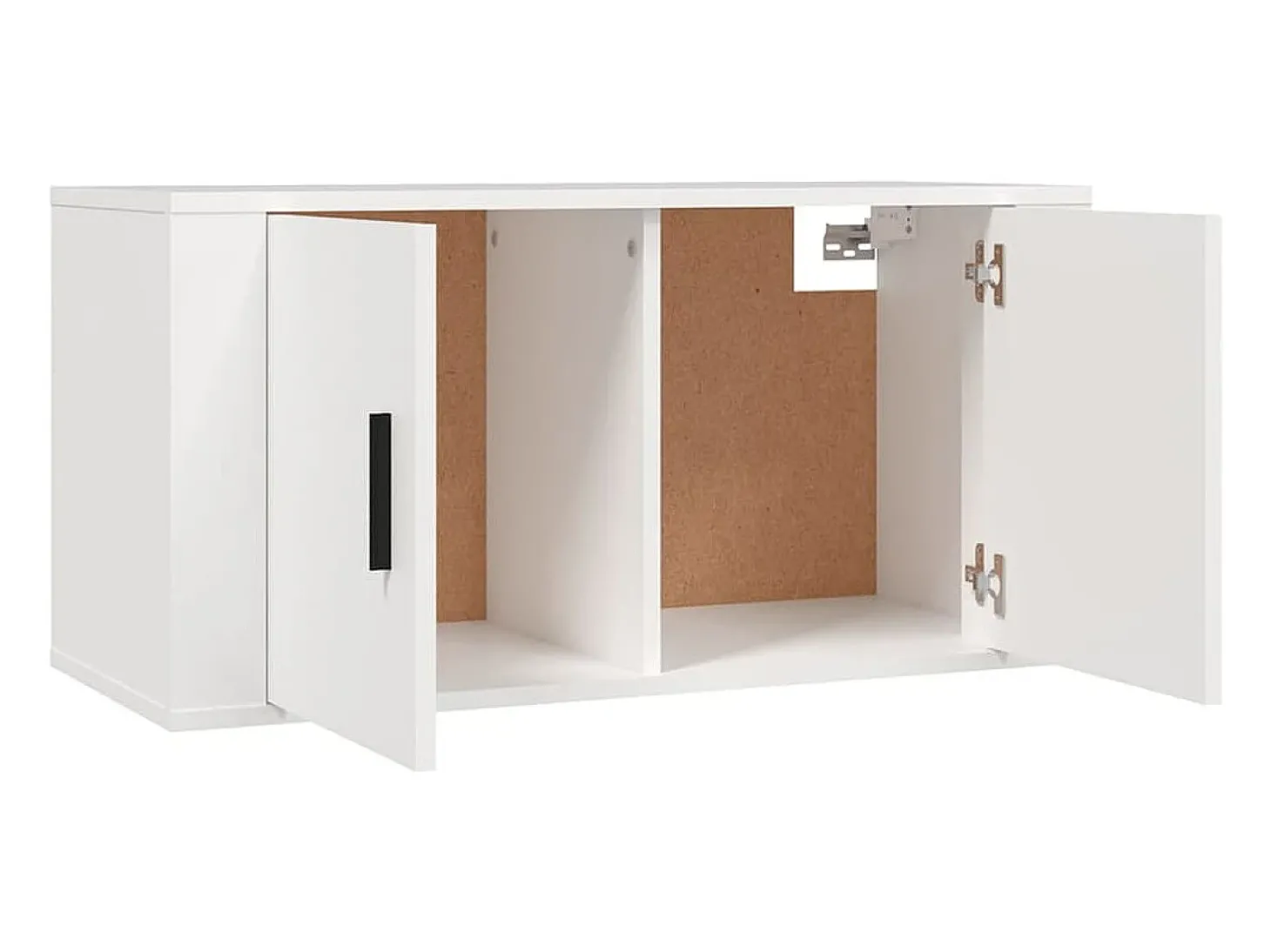 Conjunto de móveis armário aparador TV televisão sala de estar quarto sala de estar 3 peças madeira projetada branco 02_0024469