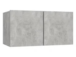 Conjunto de móveis armário aparador tv televisão sala de estar quarto 6 peças madeira projetada cinza 02_0025046