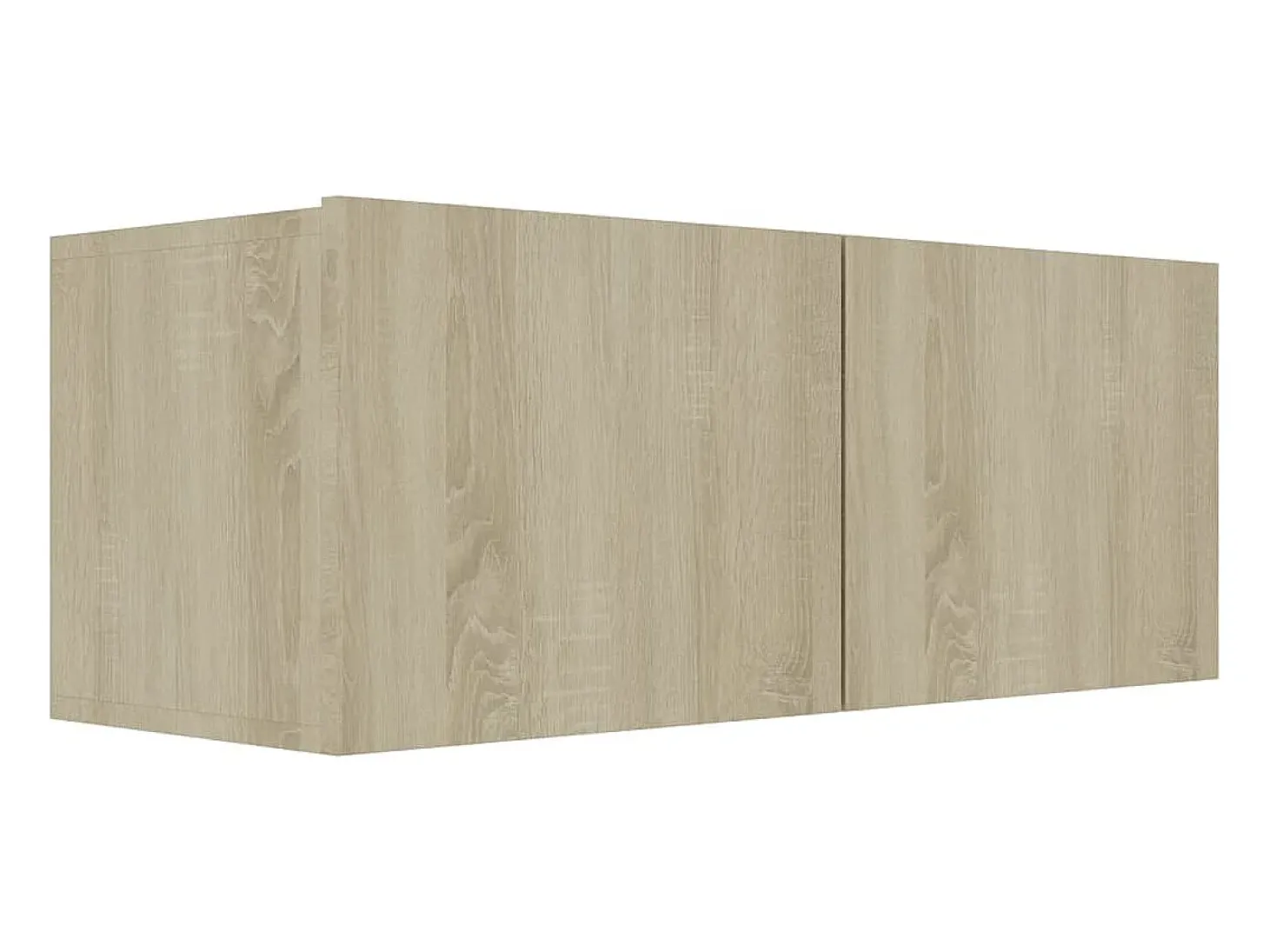 Conjunto de móveis de 4 peças incluindo guarda-roupa aparador suporte para TV sala de estar/quarto madeira de engenharia de carvalho Sonoma marrom 02_0024809