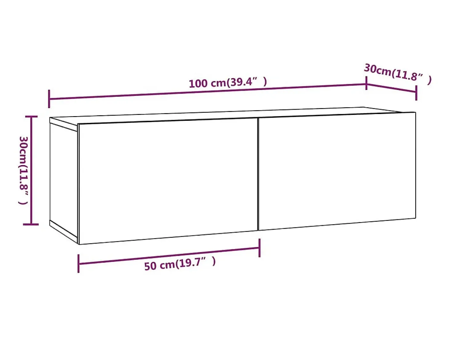 Conjunto de móveis de 4 peças incluindo guarda-roupa aparador suporte para TV sala de estar/quarto madeira de engenharia de carvalho Sonoma marrom 02_0024811