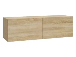 Conjunto de móveis de 4 peças incluindo guarda-roupa aparador suporte para TV sala de estar/quarto madeira de engenharia de carvalho Sonoma marrom 02_0024811