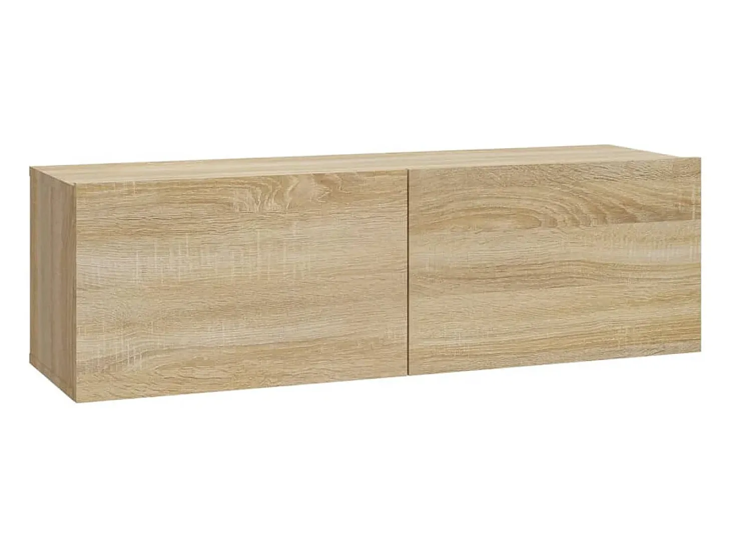 Conjunto de móveis de 4 peças incluindo guarda-roupa aparador suporte para TV sala de estar/quarto madeira de engenharia de carvalho Sonoma marrom 02_0024811