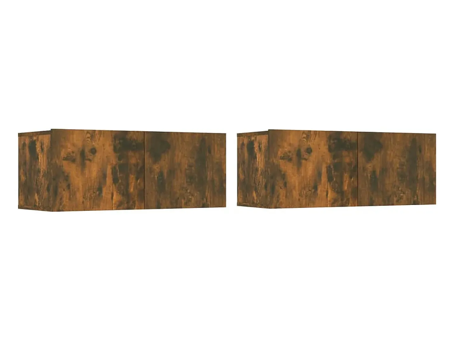 Conjunto de móveis de 4 peças incluindo guarda-roupa aparador móvel para TV sala de estar/quarto sofá carvalho defumado madeira industrializada marrom 02_0024796