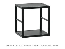 Conjunto de móveis de sala de estilo industrial SWITCH M2. Cor preta.