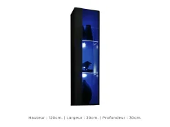 Conjunto de móveis de sala de estilo industrial SWITCH M2. Cor preta.