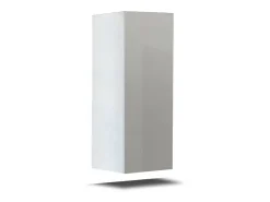 Conjunto de móveis de sala de estar brancos suspensos coleção CEPTO III 256cm, 8 portas, 8 prateleiras, leds, modulares.