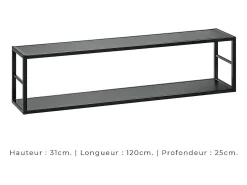 Conjunto de móveis de sala de estar estilo industrial SWITCH M4. Cor preta.