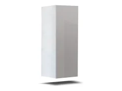 Conjunto de móveis de sala de estar brancos suspensos coleção CEPTO XXII. 273cm, 10 móveis, LEDs, modulares.