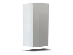 Conjunto de móveis de sala de estar brancos suspensos coleção CEPTO XX 260cm, 8 móveis, leds, modulares.