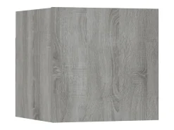 Conjunto de móveis incluindo guarda-roupa aparador rack para TV para sala de estar quarto sala de TV estante madeira engenheirada Sonoma cinza 02_0025381