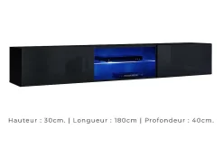 Conjunto de móveis para sala de estar SWITCH XXII, design em cores branco e preto.