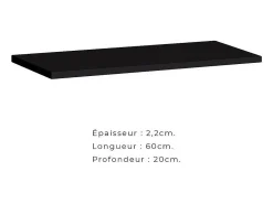 Conjunto de móveis para sala de estar estilo industrial SWITCH M5. Cor preta.