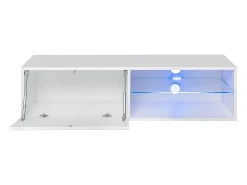 Conjunto de móveis para sala de estar SWITCH XXVI design, cores branco e carvalho.