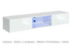 Conjunto de móveis para sala de estar SWITCH XXIII, design em carvalho e branco