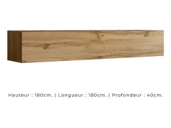 Conjunto de móveis para sala de estar estilo industrial SWITCH M2. Cor: carvalho.