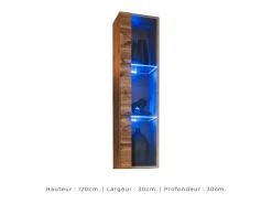 Conjunto de móveis para sala de estar estilo industrial SWITCH M2. Cor: carvalho.