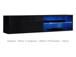 Conjunto de móveis para sala de estar SWITCH XXIV, design preto e branco.