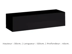 Conjunto de móveis para sala de estar estilo industrial SWITCH M3. Cor preta.