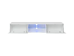 Conjunto de móveis para sala de estar SWITCH XXIII, design, cores branco e carvalho.