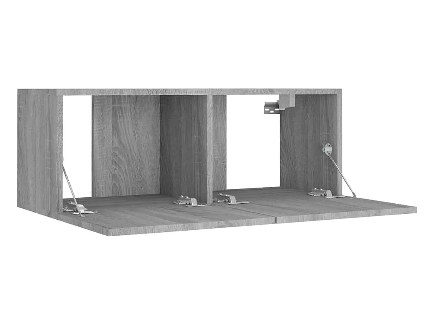 Conjunto de móveis Sonoma de 8 peças em madeira engenheirada (armário aparador suporte para TV sala de estar quarto sala de TV) na cor cinza (02_0025327)
