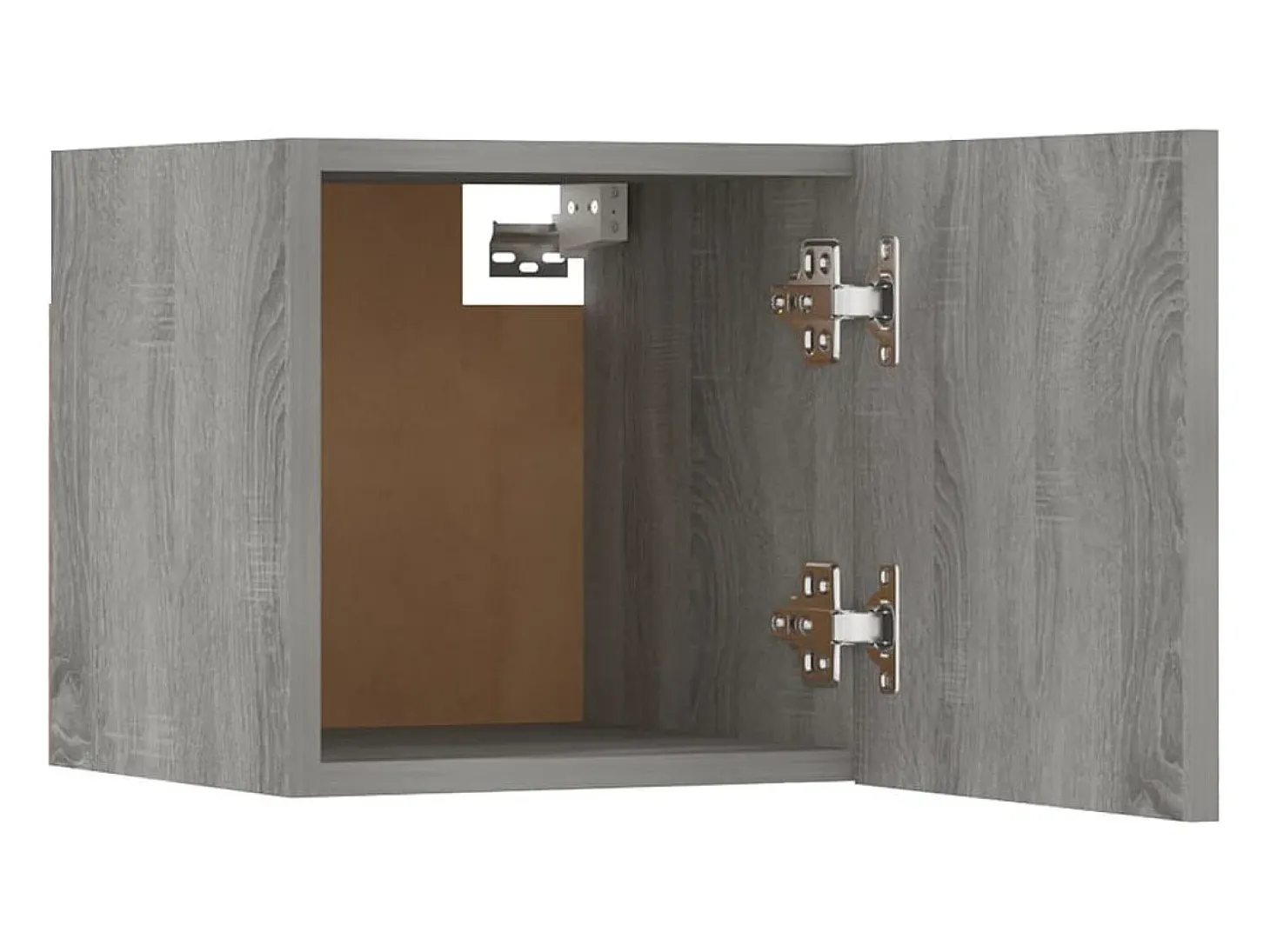 Conjunto de móveis Sonoma de 8 peças em madeira engenheirada (armário aparador suporte para TV sala de estar quarto sala de TV) na cor cinza (02_0025327)