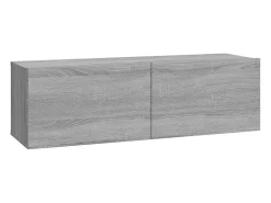Conjunto de móveis Sonoma de madeira engenheirada com 6 peças (armário aparador suporte para TV sala de estar quarto sala de TV) - 02_0025138