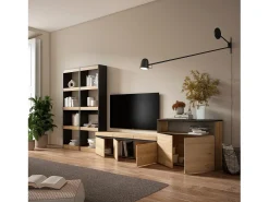 Conjunto de móveis TV, 370x35x186cm, Para televisores até 65