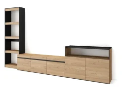 Conjunto de móveis TV, 310x35x186cm, Para televisores até 65