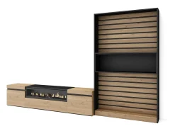 Conjunto de móveis TV, 310x35x186cm, Para televisores até 80