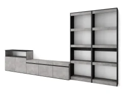 Conjunto de móveis TV, 370x35x186cm, Para televisores até 65