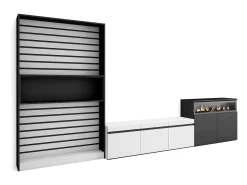 Conjunto de móveis TV, 360x35x186cm, Para televisores até 65