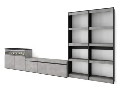 Conjunto de móveis TV, 370x35x186cm, Para televisores até 65