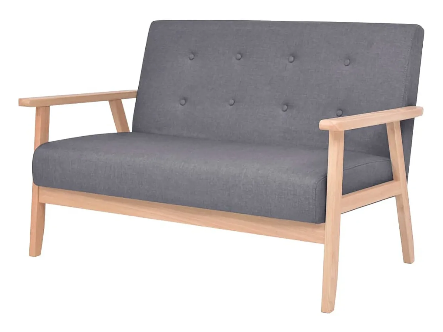 Conjunto de sofá de 3 lugares para sala de estar sala de jantar casa ambientes internos tecido cinza escuro 02_0020267