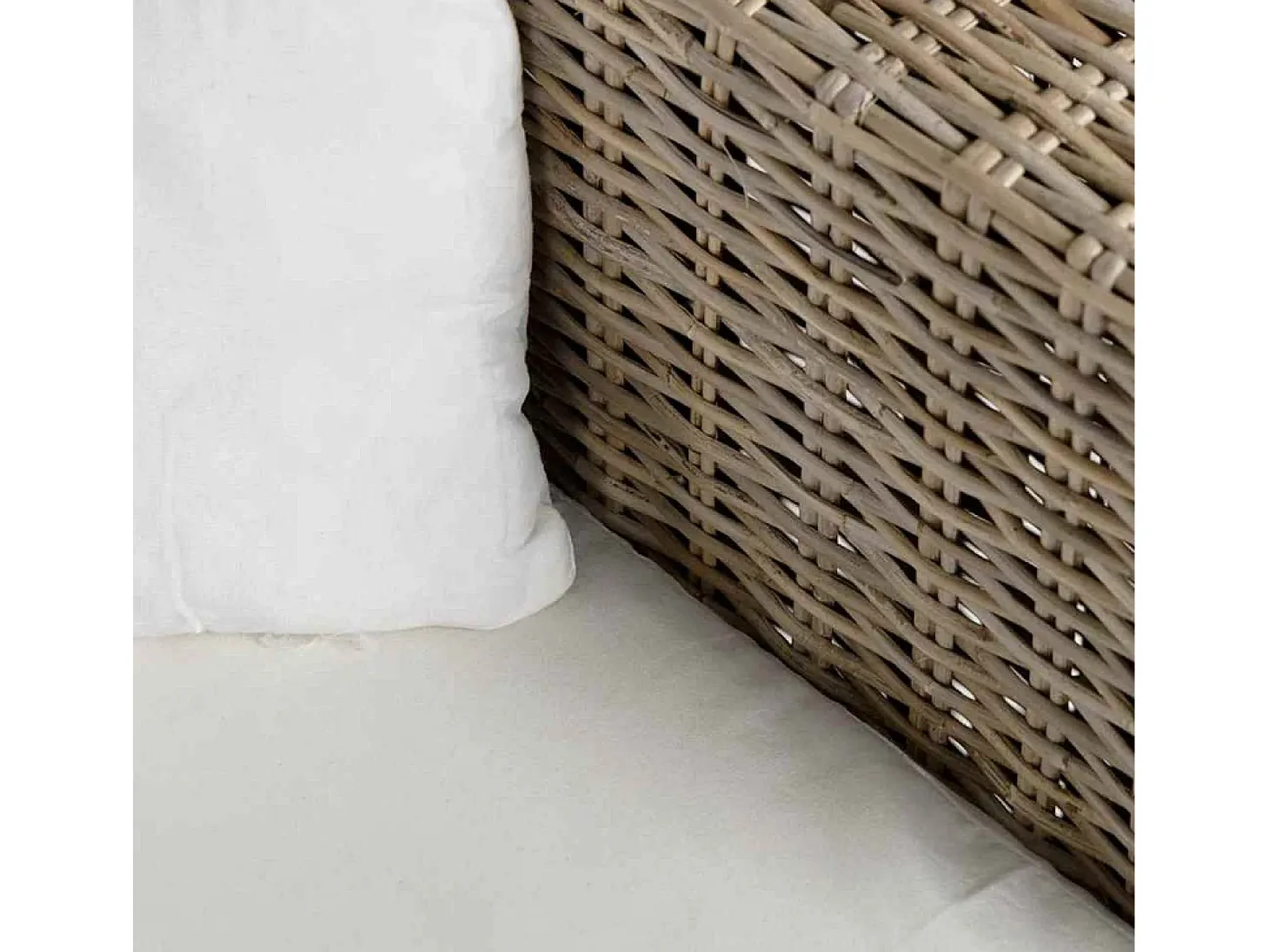 Conjunto de sofá de 2 lugares, 7 pcs, vime genuíno