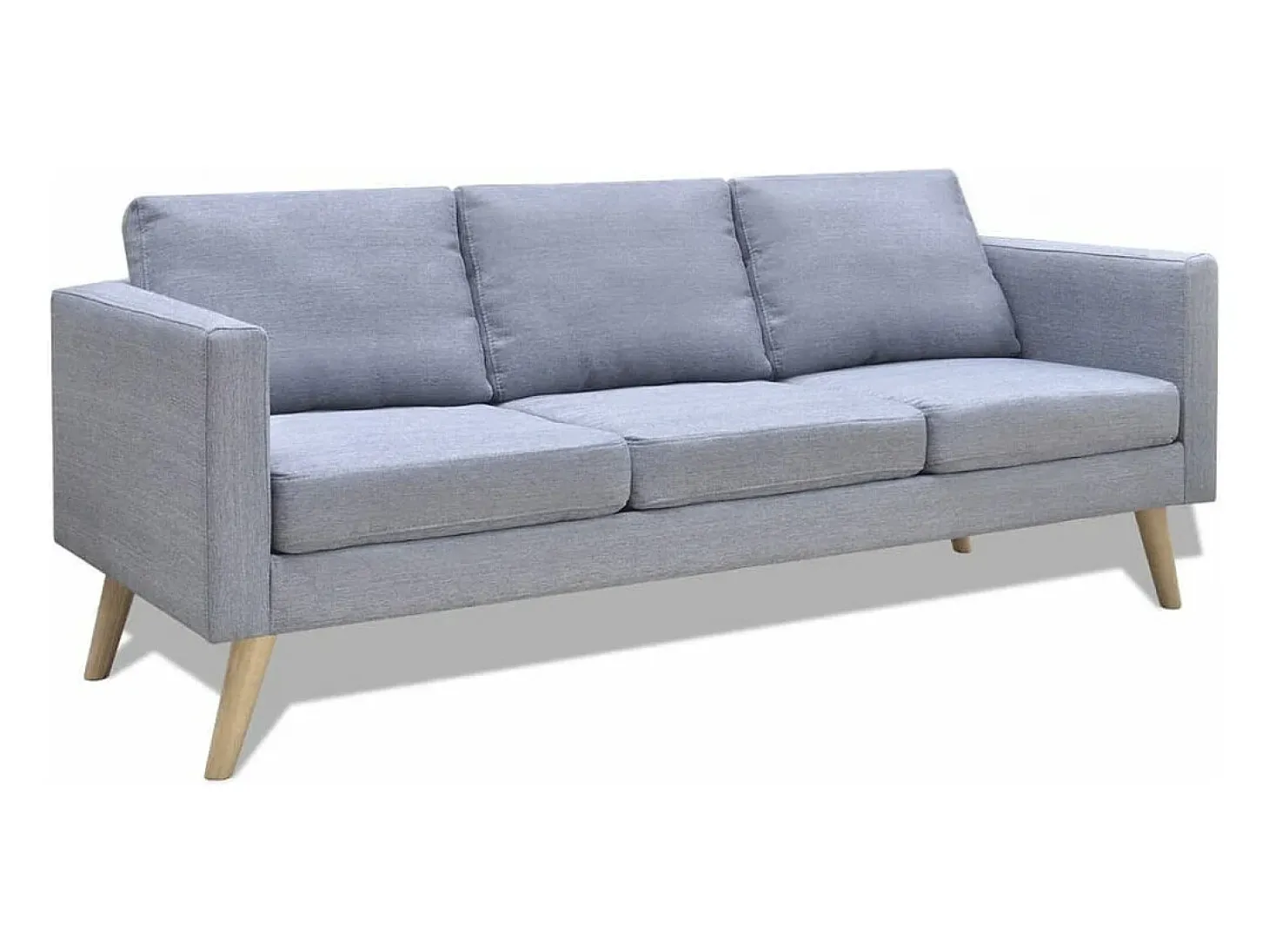 Conjunto de sofá de 2 lugares para sala de estar/sala de TV/interior residencial e conjunto de sofá de 3 lugares em tecido cinza claro 02_0020260