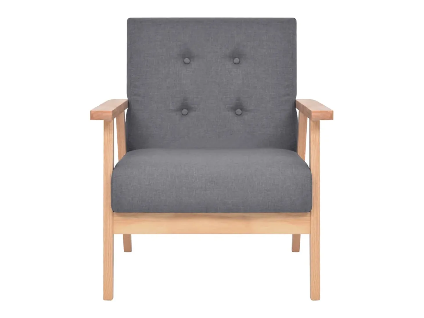 Conjunto de sofá de 2 lugares para sala de estar sala de visitas casa ambientes internos tecido cinza escuro 02_0019653