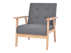 Conjunto de sofá de 2 lugares para sala de estar sala de visitas casa ambientes internos tecido cinza escuro 02_0019653