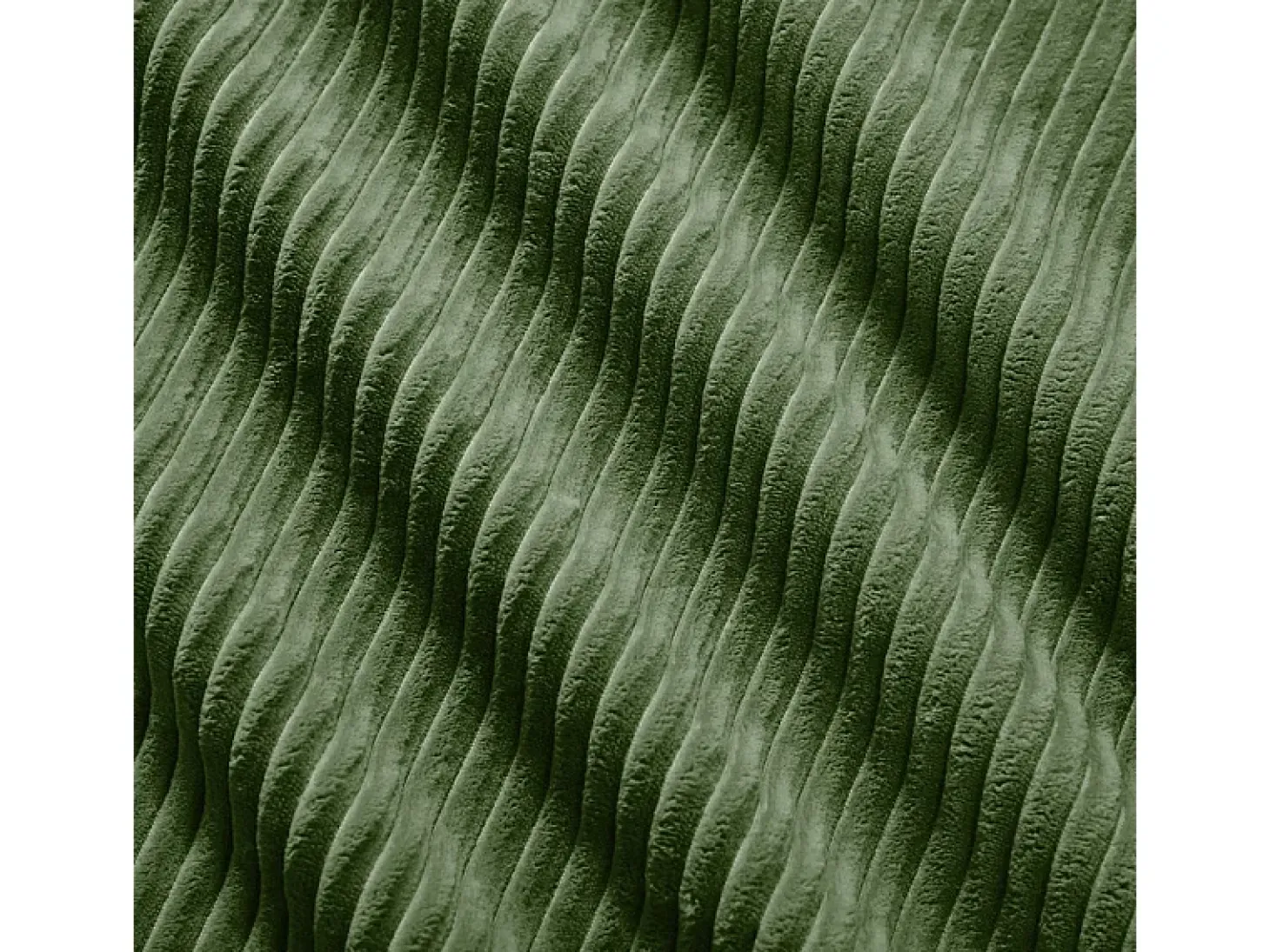 Conjunto de Sofá Modular de Veludo Cannelado: Ottomã - 92.5x75x44cm - Verde