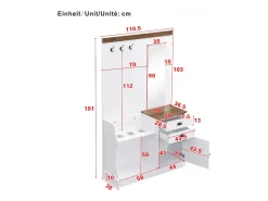 Conjunto de vestiário de entrada 110.5x38x191 cm - com espelho e ganchos - 2 gavetas e 1 porta - com guarda-chuva - Branco