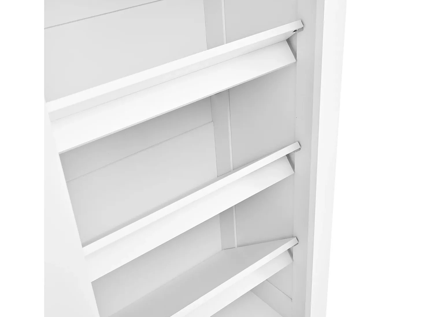 Conjunto de vestiário de entrada 100x50x180 cm - Móvel para sapatos - com ganchos - MDF - Branco