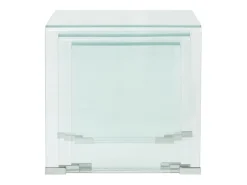 Conjunto mesas de encastrar 3 pcs vidro temperado transparente