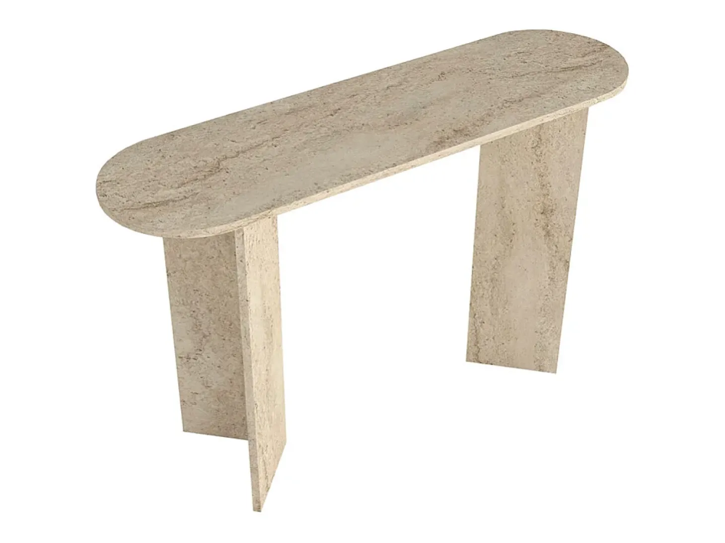 Consola - Efeito travertino bege - TOPANIA