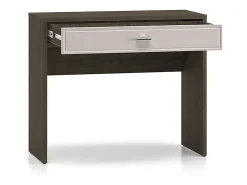 Consola 1 gaveta Kaius caxemira e madeira escura 77,9cm