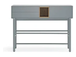 Consola 2 gavetas Cinza Pérola 120x35 cm