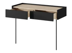 Consola 2 gavetas com pé metálico 100x83 cm