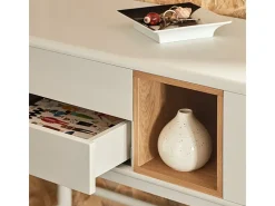Consola 2 gavetas Creme 120x35 cm
